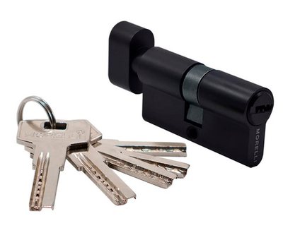 Цилиндр MORELLI HS60CK BL кл/зав черный перф.кл.