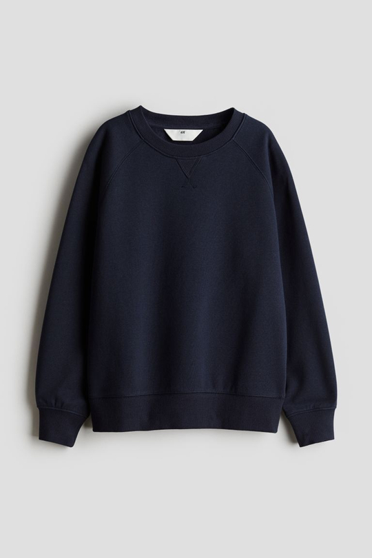 H&M Толстовка с круглым вырезом, темно-синий