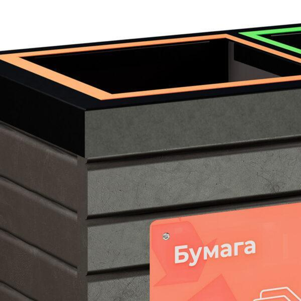 Экоурна для раздельного сбора мусора тройная