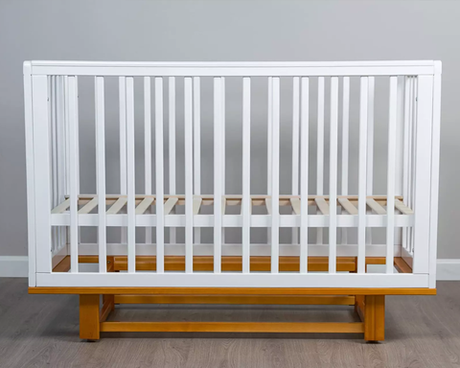 Кроватка для новорождённых Incanto PAPI с продольным маятником (в т.ч. приставная) цвет белый/бук