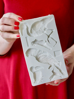 Молд прямоугольный "Фламинго и райские птицы"