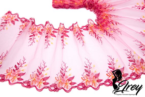 05-89 Вышивка на неэл. сетке 24 см, малиновый