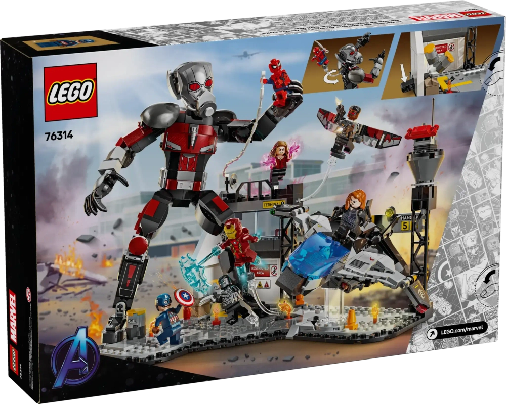 Конструктор LEGO Marvel 76314 Капитан Америка: боевик Гражданской войны