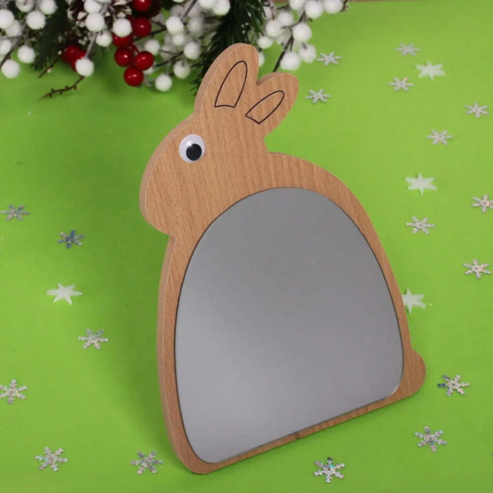 Зеркало настольное с металлической подставкой «Зайка Арчи», 16*23см