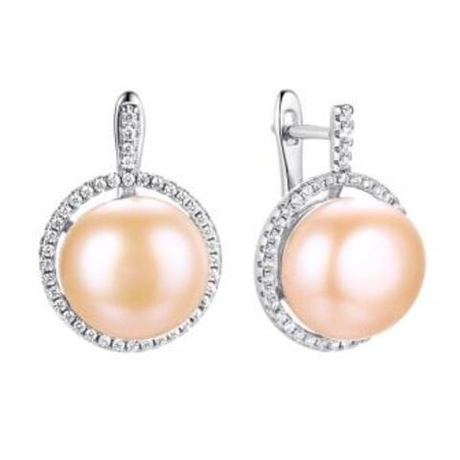 Серьги из серебра с жемчугом