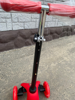 RR1-2/Самокат трехкол. колеса: d110 мм.d76 мм. раз.пл: 51*11 см, Красный