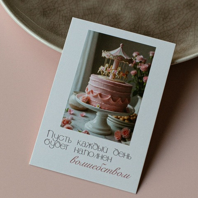 А-1014 карточка (7х10 см) Пусть каждый день будет наполнен волшебством!(в упаковке 10 шт.)