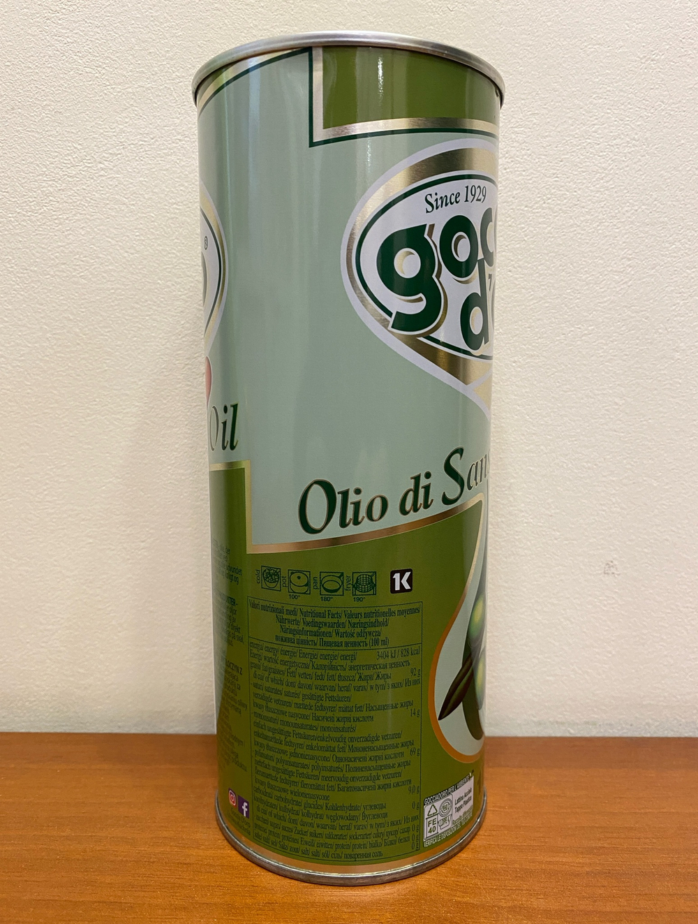 Оливковое масло Goccia D'oro рафинированное 1л Италия