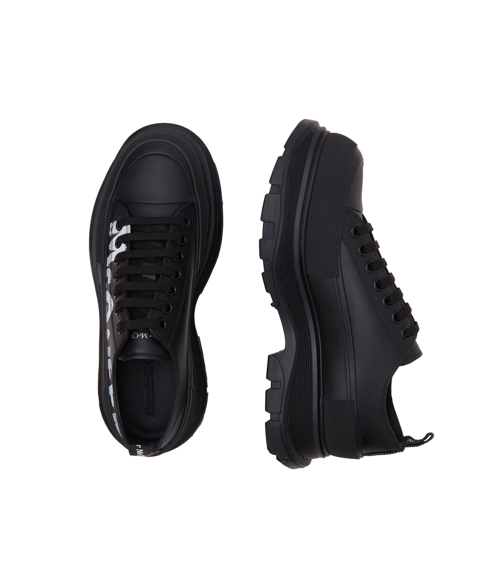 Кожаные кроссовки Alexander McQueen - черный(711108 WIAT6)