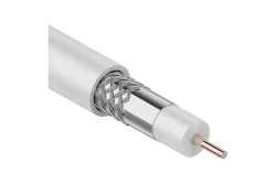 Коаксиальный кабель PROCONNECT RG-6U, 75 Ом, CCS/Al/Al, 48%, бухта 10 м, белый 01-2205-10