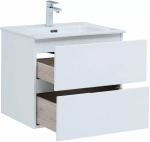 Тумба с раковиной Aquanet Алвита New 277510 60 белый матовый