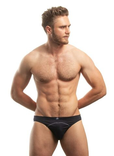 Мужские трусы-слипы с контрастной окантовкой (Размер: L) (Цвет: темно-синий)