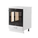 Кухонный модуль напольный, 60х60х85, Стокгольм Светлый, под духовой шкаф, с ящиками, со столешницей, из массива дерева, белый, Dipriz