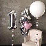 Шар (18" /46 см) Круг, Серебро 1 шт.