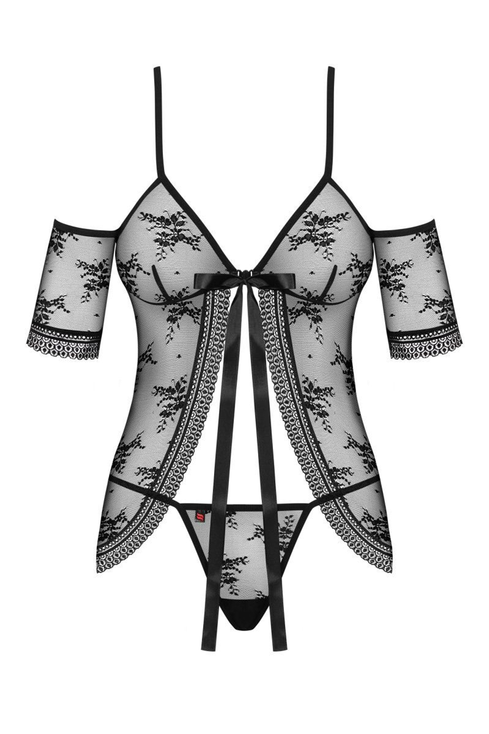 Оригинальная полупрозрачная сорочка Jennifairy (Размер: L-XL) (Цвет: черный)