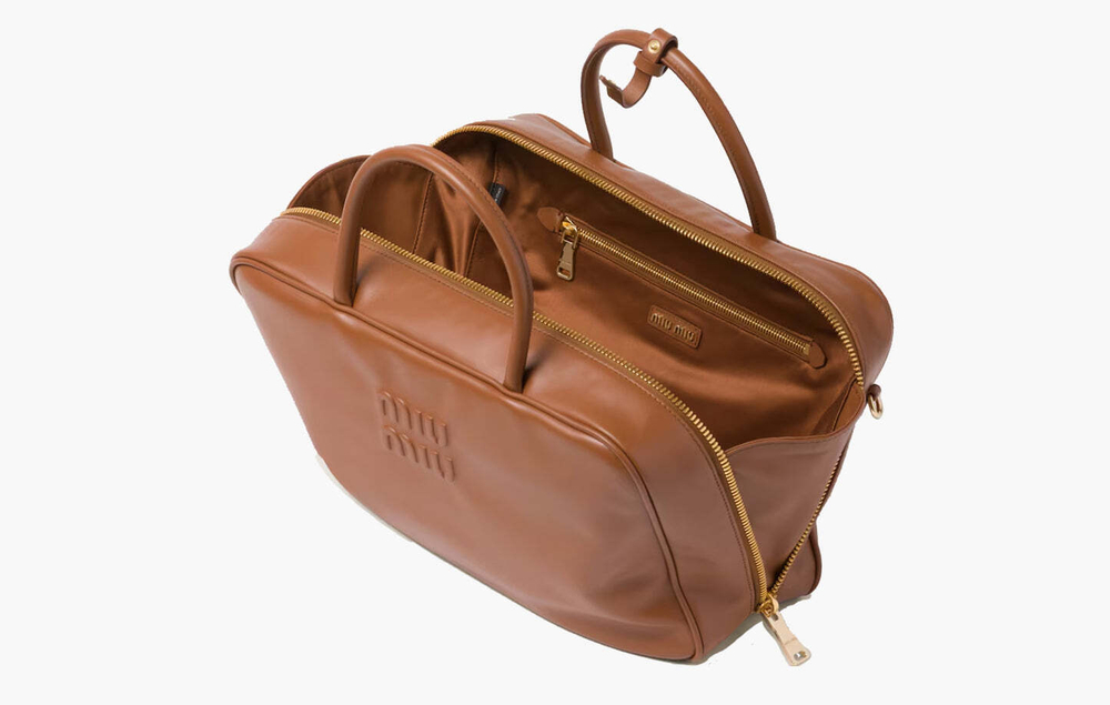 Сумка Miu Miu Leather Top-handle Bag "Cognac"