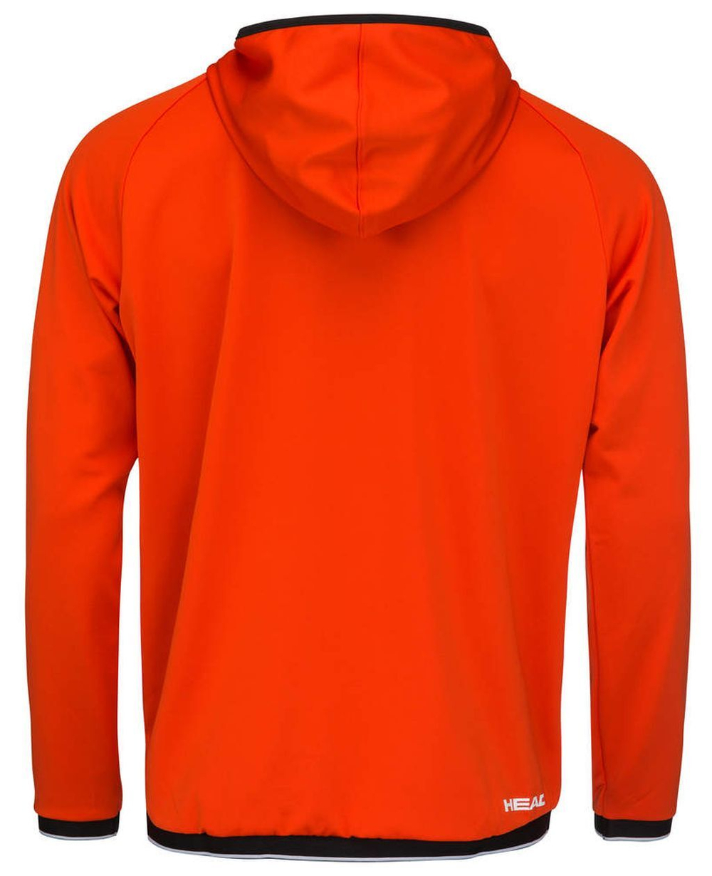 Мужская кофта теннисная Head Topspin Hoodie M - tangerine/print vision