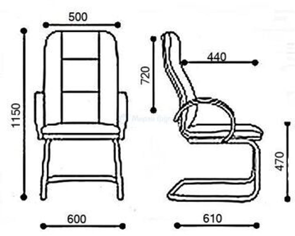 Кресло для руководителя ФИЛАДЕЛЬФИЯ ХРОМ КОНФЕРЕНЦ