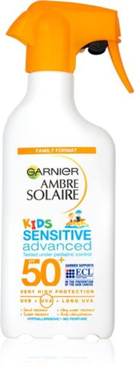 Garnier Ambre Solaire Sensitive Advanced - защитный спрей для детей SPF 50+ /   270  ml  / GTIN 3600542522915