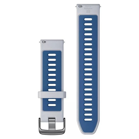 Ремешок Garmin Forerunner QuickFit 22 мм, бело/синий силикон 010-11251-A1