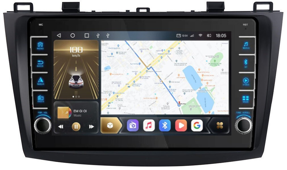 Магнитола для Mazda 3, Axela 2009-2013 - Carmedia OL-9507 (кнопки и крутилки), Android 12, TS10,  CarPlay, 4G SIM-слот