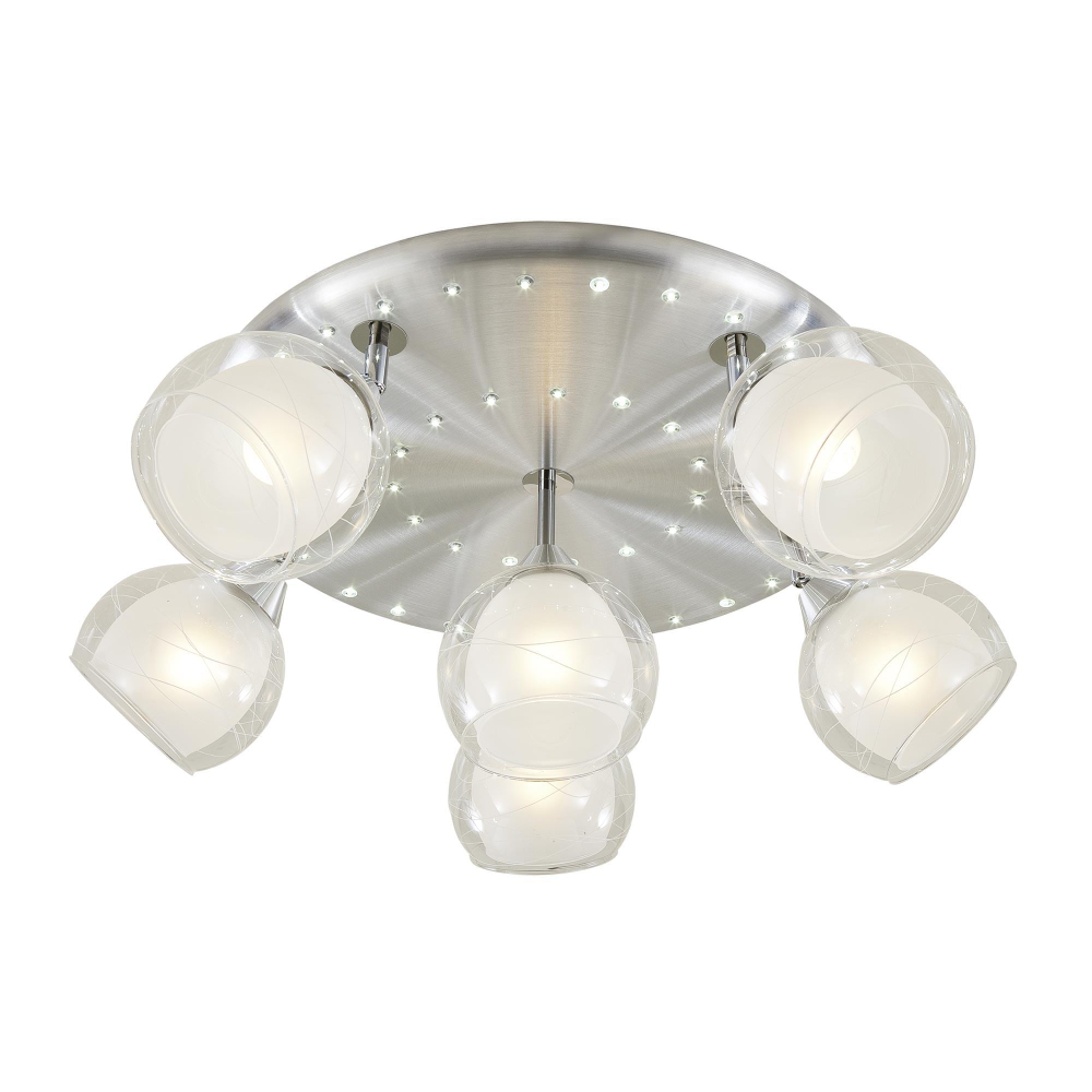 Citilux Самба CL158162 Люстра с поворотными плафонами Алюминий Хром