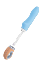 Голубой силиконовый вибратор Bluebell - 18,5 см.