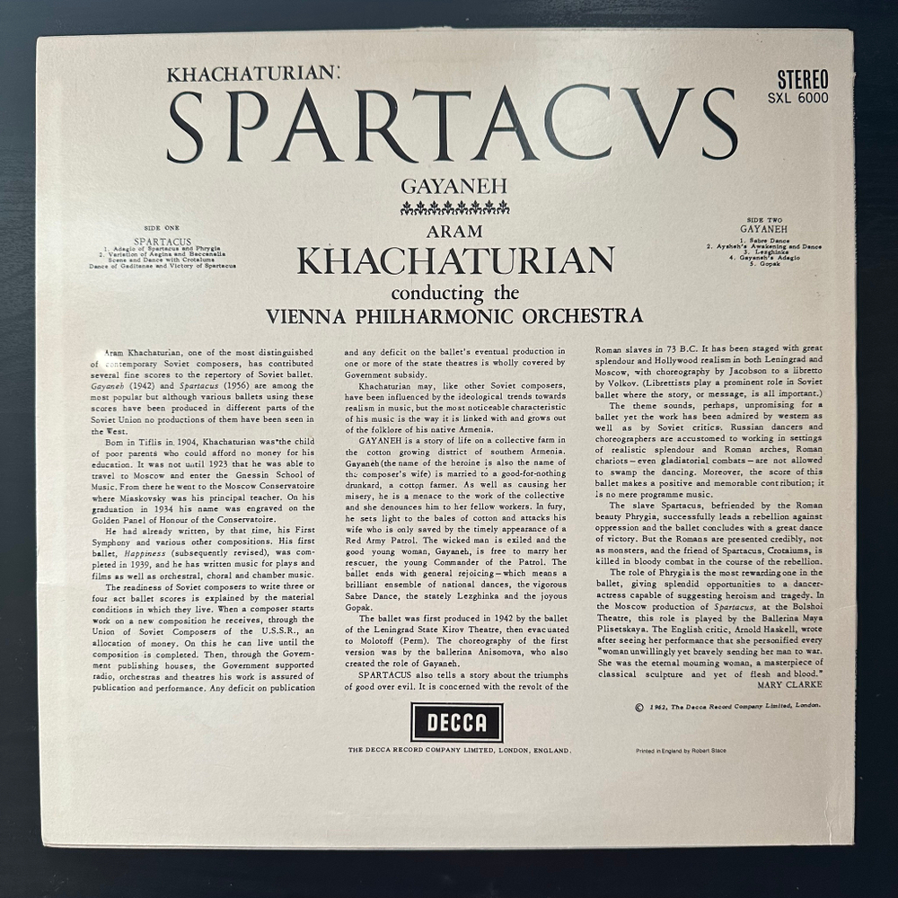 Хачатурян - Спартак / Гаяне (Голландия)