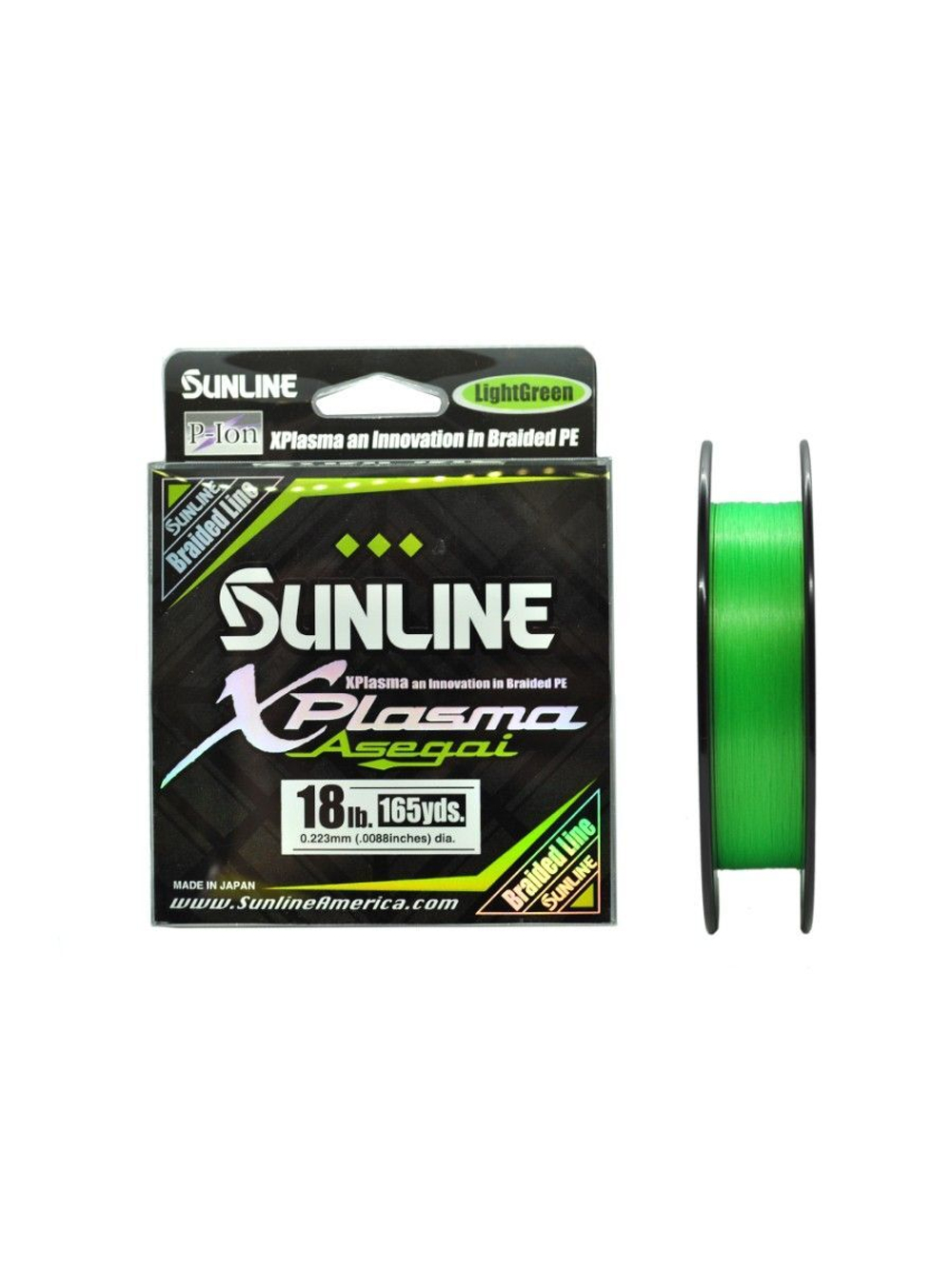 Плетеный шнур для рыбалки Sunline X-Plasma Asegai 165YD (Light Green) 8LB/#0.8