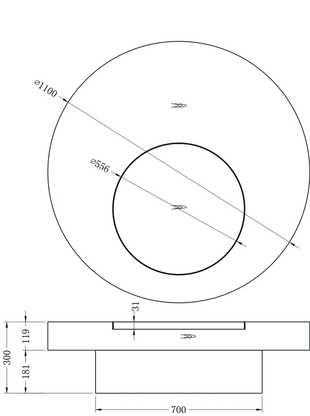 Журнальный стол Garda Decor KFG204
