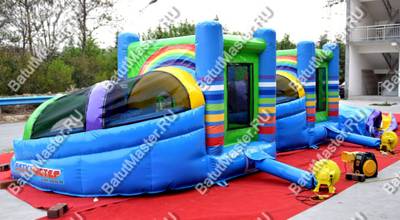 Детский надувной батут "Радужный"