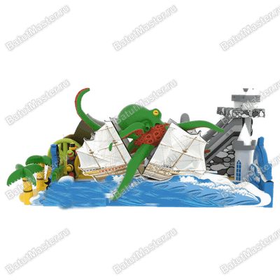Надувная горка "Мир пиратов"