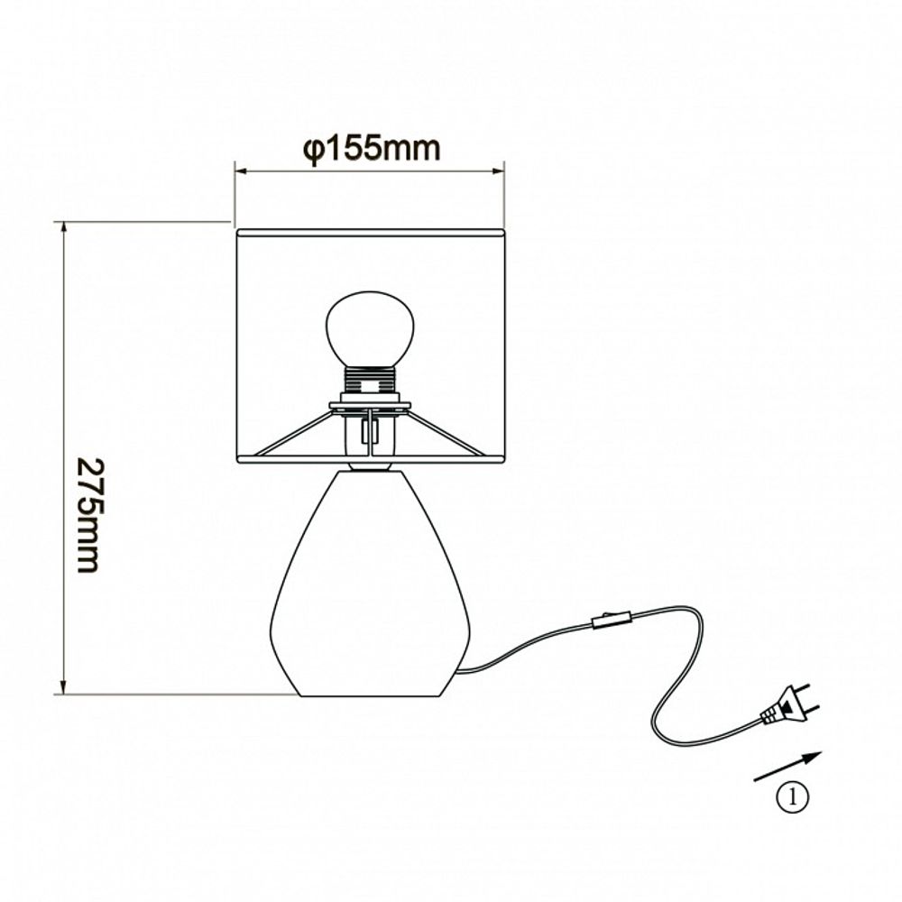 Настольная лампа декоративная Escada  10168/L Grey