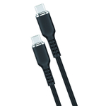 Кабель USB "WALKER" C795, 60W, Type-C-Type-C, поддержка PD, мягкий силикон, черный