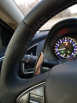 Перетяжка руля Infiniti Q50 новой кожей