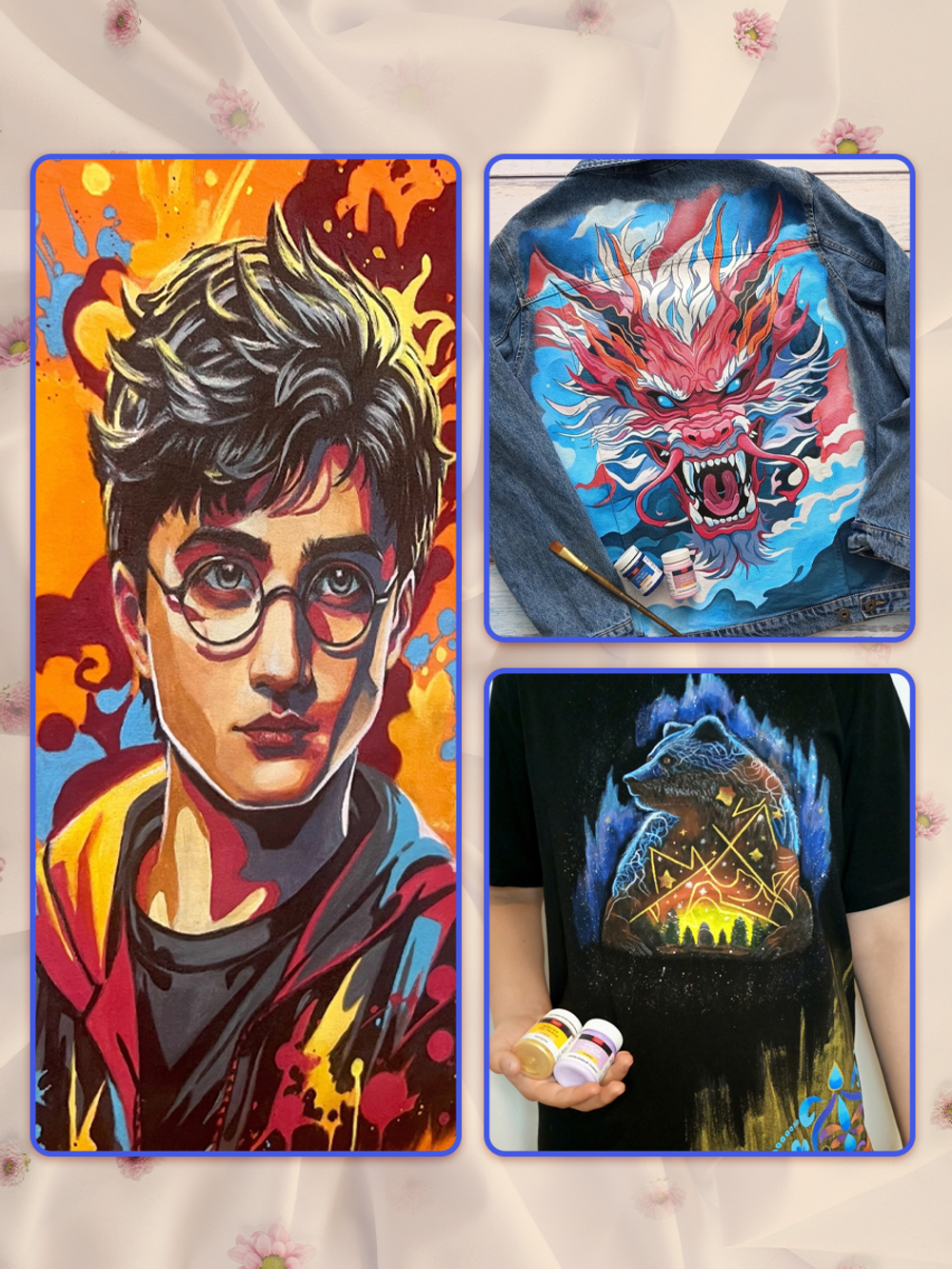 Набор красок по ткани «Shabby Chic» 12 шт по 50 мл