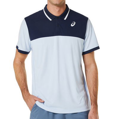 Мужское теннисное поло Asics Court Polo Shirt - soft sky/midnight