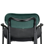 Стул барный Ror, round, велюр, черный/темно-зеленый/черный