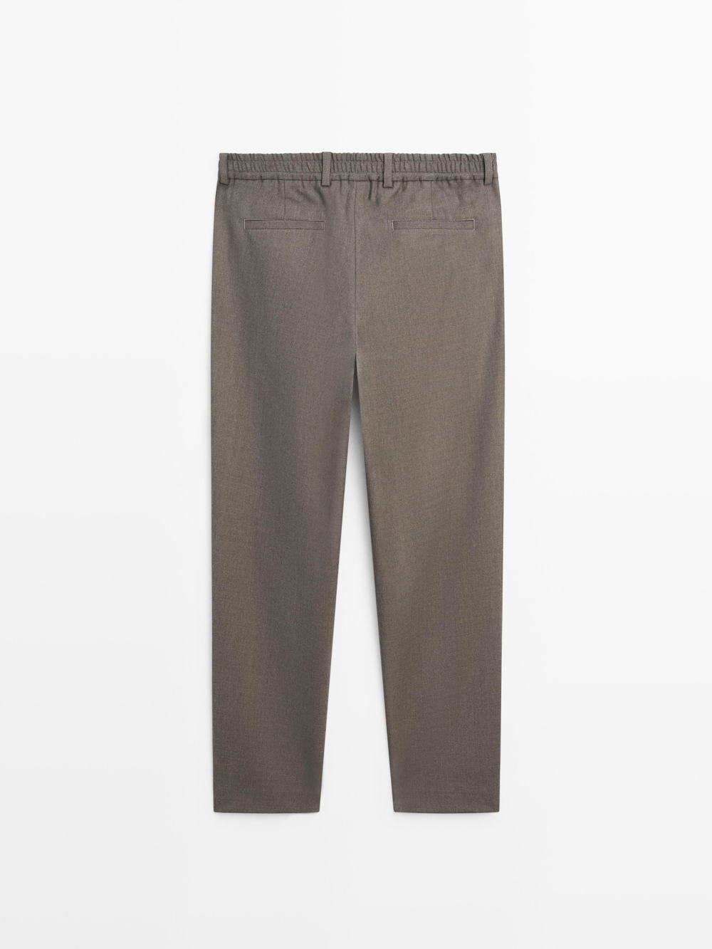 Massimo Dutti Брюки из шерстяной смеси, серо-коричневый