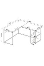 Угловой письменный стол ODIN 140х150 - антрацит
