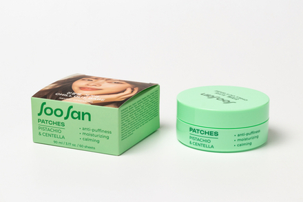 SOOSAN Patches with Pistachio & Centella Патчи для глаз от отеков и мешков с экстрактами фисташки и центеллы 90мл