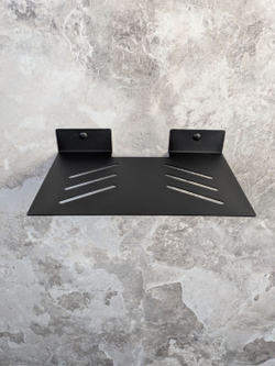 Полка для ТВ приставки 26х16см, wifi роутера, видеорекордера, игровой консоли, металл, черная