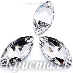 Пришивная лодочка Dongzhou с 2 отверстиями, Кристалл