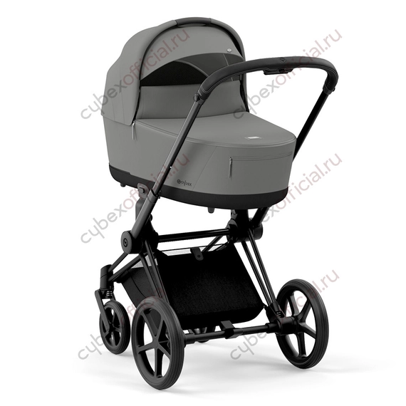 Коляска для новорожденных Cybex Priam IV Mirage Grey шасси Matt Black