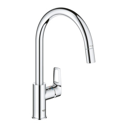 Сместель для мойки GROHE BauLoop однорычажный 1/2″, DN 15, хром (30543000)