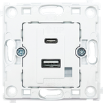 USB зарядное устройство DC 5-12V, 1.67-3A, макс.20W, типа A+С, серия DA