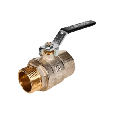 Кран шаровой полнопроходной STOUT - 1"1/4 (НР/ВР, PN40, Tmax 150°C, ручка-рычаг черная)