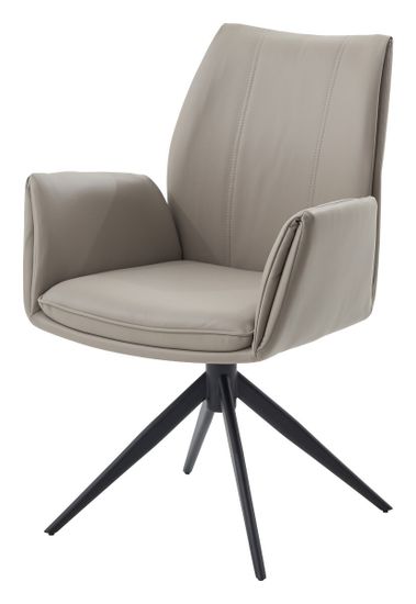 Стул YOZEF 360 град. поворот. HF017-09 Латте, экокожа / Черный