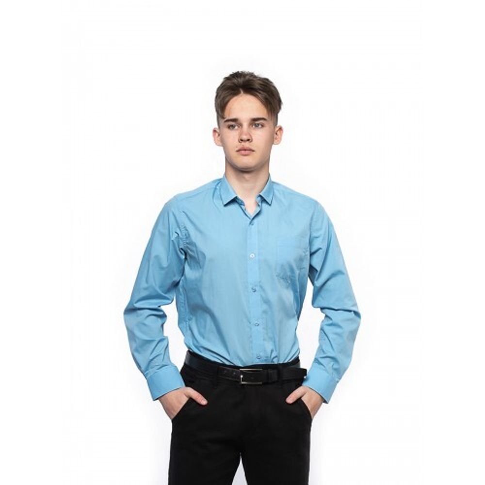 Подростковая рубашка голубого цвета Regular Fit IMPERATOR