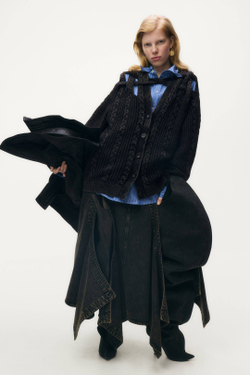 H&M - Glenn Martens Вязаный кардиган, черный